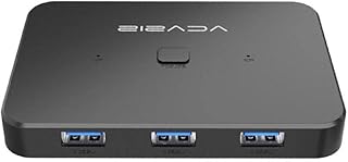 BAIRU 4K KVM Switcher for 2 Computers Sharing 1 Monitor Scanner 3X1 USB 3.0 For Mouse Keyboard Hub Switch kvm switch 2 monitors 2 computers hdmi-compatible usb 3.0 3 port