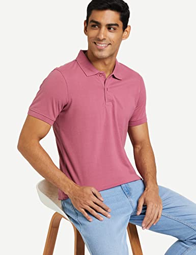 Image of Amazon Brand - Symbol Men's Cotton Rich Solid Polo Tshirt | Collar Tshirts | Half Sleeves | Plain-Regular Fit (Available in Plus Sizes and Combo Pack of 2)