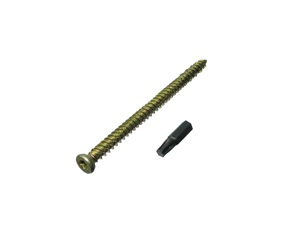 One Stop DIY 10 x Concrete Frame Screws With Caps And A Free Torx Bit 7.5 x 202mm NEW