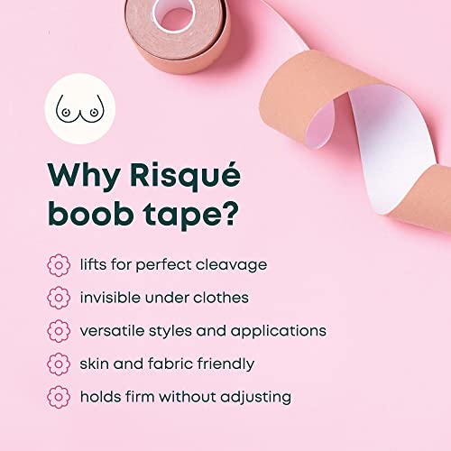 Boob Tape Boobytape For Breast Lift | Achieve Chest Brace Lift & Contour Of Breasts | Sticky Body Tape For Push Up & Shape In All Clothing Fabric Dress Types | Waterproof Sweat-Proof Bob Tape #TOP2
