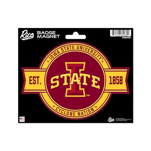 Rico Industries NCAA Iowa State Cyclones Standard Badge Magnet - for Car, Fridge