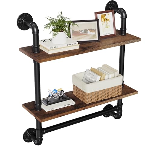 Merapi 24' Industrial Floating Shelves with Tower...