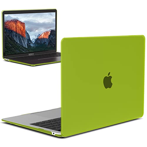 IBENZER Compatible with New MacBook Air 13 inch Case 2022 2021 2020 M1 A2337 A2179 A1932, Plastic Hard Shell Case for Mac Air 13 Retina Display with Touch ID (2018-2022), Avocado Green,AT13AVGN