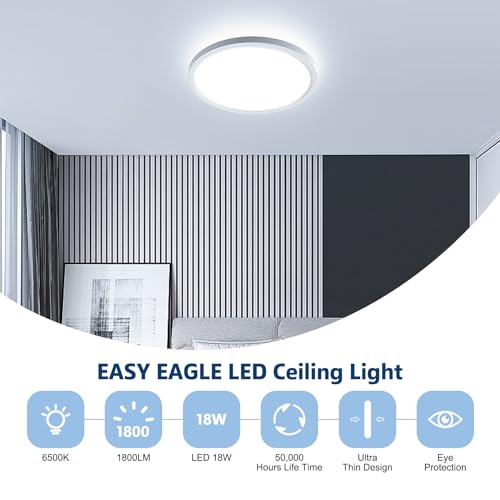 EASY EAGLE Plafoniera LED Soffitto, 6500K