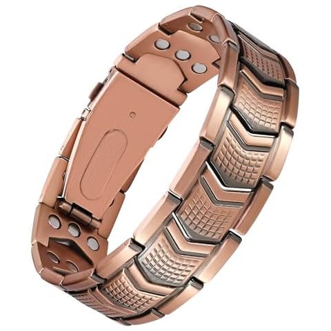 Jecanori Men's 3X Strength Copper Magnetic Bracelet Cover