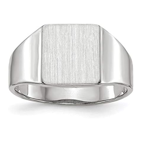 Men's 14k White Gold Signet Ring Fine Jewelry For Men Gifts For Him, Size 6 Cover