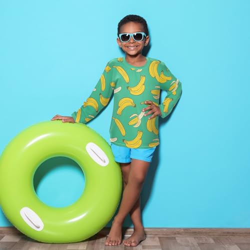 Image of CaTaKu Boys Swim Shirt Long Sleeve Rash Guard for Boys Toddler Rashguard Water Sun Shirt UPF+ 50 Swimwear