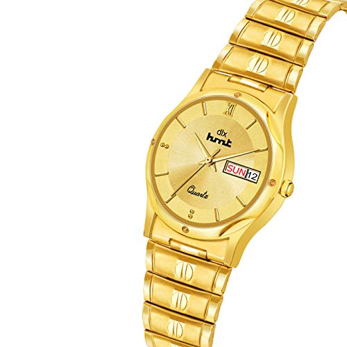 Image of HMT DLX HQ 701, 23k Original Gold Plated Analog with Day and Date Function Watch - for Men