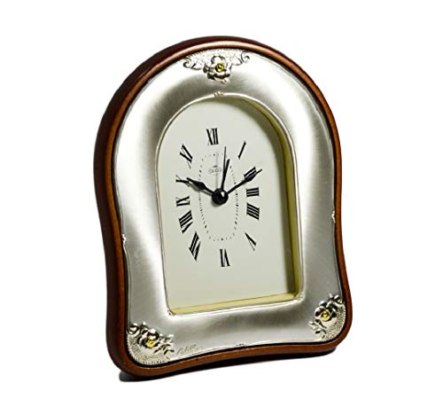 Reloj de mesa ACCA artesanal en plata y madera el regalo de bodas perfecto 2