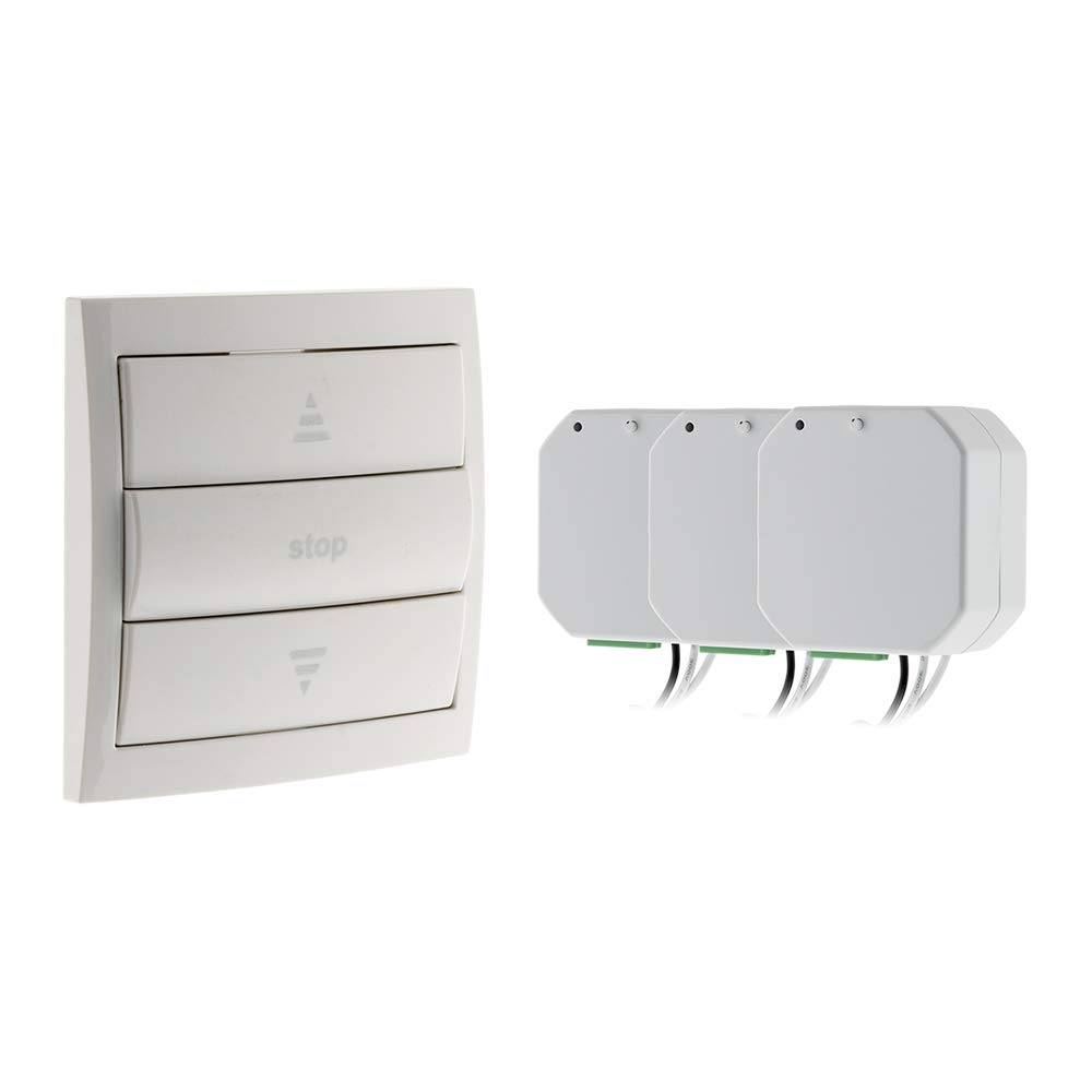Otio - Funkgesteuertes Rollladen-Paket - Inkl. 1 Fernbedienung + 3 Module - Kunststoff - Kompatibel mit OtioHome Gateway & Mobile App, Zentralisierte Steuerung für 10 Geräte - Weiß