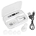 Auricolari senza fili, Display digitale Cuffie senza fili Bluetooth, Cuffie con microfono stereo nell'orecchio con microfono Custodia di ricarica portatile per sport, allenamento, palestra(bianca)