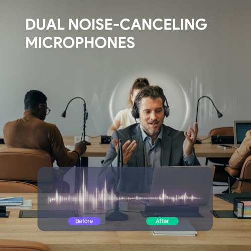 Yealink UH37 USB Headset with Noise Cancelling Microphone,Wired Headset for PC Laptop,Teams Certified,USB-A & USB-C Cable,Works with Zoom and Other Leading UC Platforms - Image 3