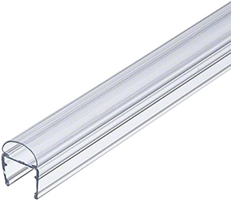 Shower Door Translucent Polycarbonate with Bulb Seal for 1/2" (12 mm) Glass - 95 in Long