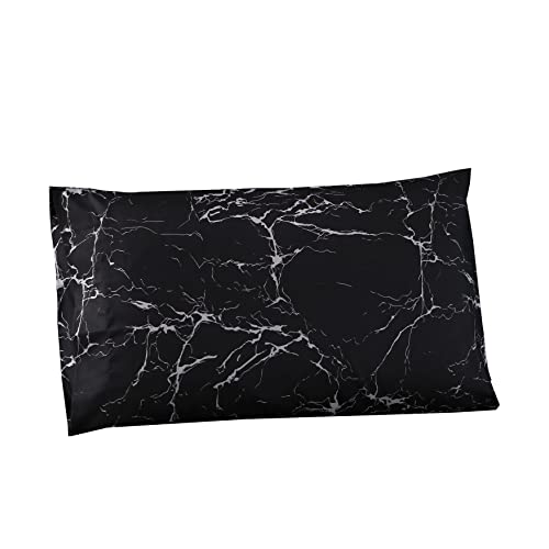 Mag Black Marble, Super Soft Microfiber Bed Sheet 3Pc, Marble Bedding Sheet Set Included 1 Fitted Sheet With 2 Pillowcases thumb #1