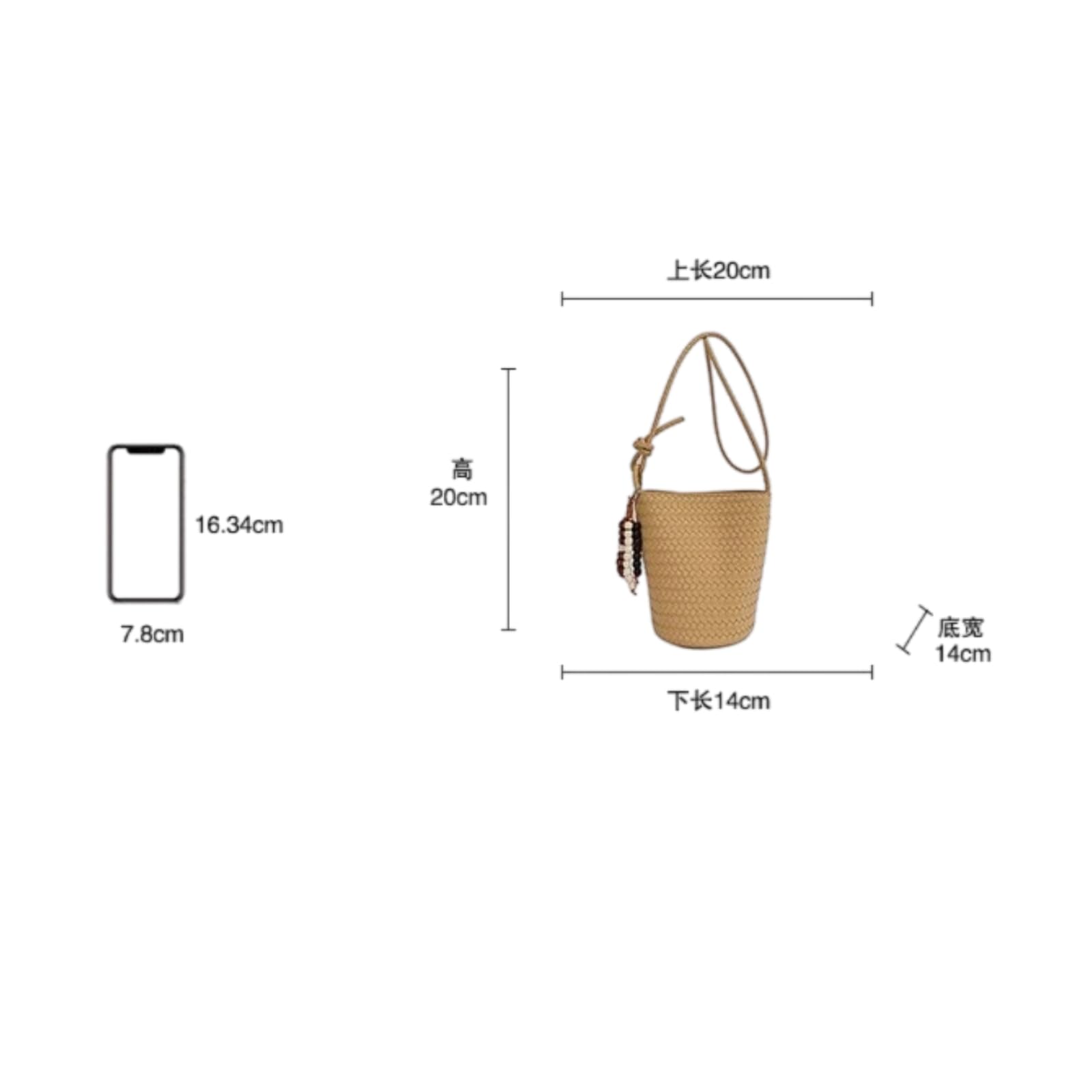 Borsa Tracolla Moda Tessuto Secchio Donne Pu Cuoio Cesto Borse A Spalla Singola Portatile della Signora-Green
