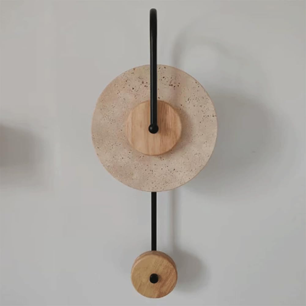 Wabi-Sabi Art Lighting Fixture,Yellow Travertine Nordic Modern Stone Wall Sconce Mounted Fixture Lamp Yellow Travertine Japanese Style Natural Stone Bedside Walls Light For Bedroom,Foyer,Stair SHUANGZ