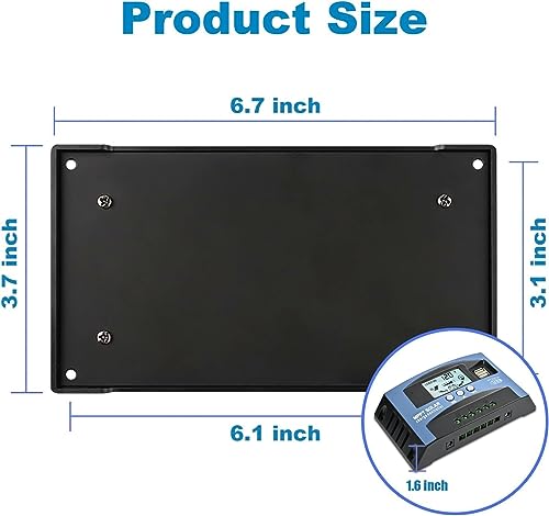 100A MPPT Solar Charge Controller, 12V/ 24V Solar Panel Battery Intelligent Regulator with Dual USB Port, LCD Display and Timer Setting ON/Off Hours - Thumbnail 6