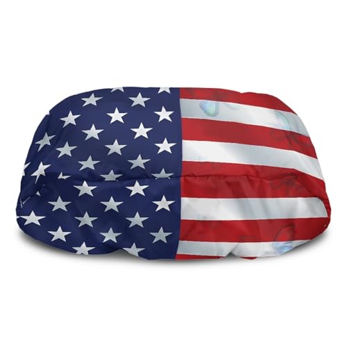 JOAIFO Vehicle Winch Cover Universal Winch Protection Cover All-Weather Automotive Winch Accessories Ideal for Electric Winches Cover American Flag Transparent Butterfly