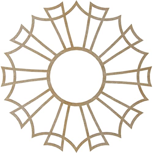 Image of Ekena Millwork 36 inchOD x 12 5 /8 inchID x 1 /4 inchT Augustus Wood Fretwork Pierced Ceiling Medallion, Birch
