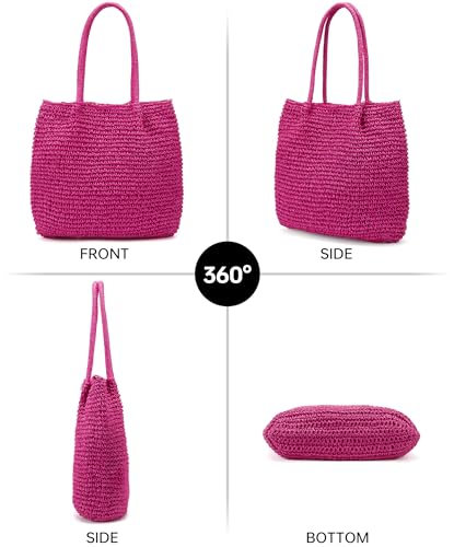 Beach Bags for Women - Summer Straw Bag Cute Woven Tote Purse for Vacation Travel