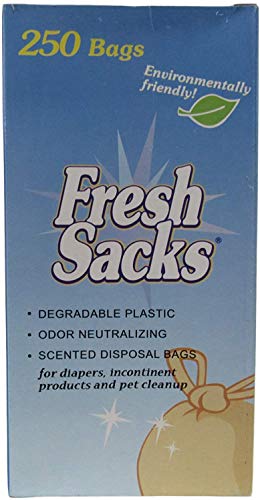 Fresh Sacks Biodegradable Nappy Disposal Bags, Roll of 250