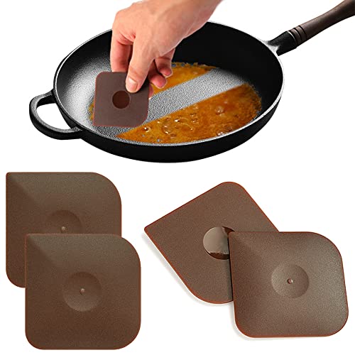 4 PCS Pan Scraper Tool Multifunctional Dish Scraper Plastic Cake Scraper Handheld Pot Scraper Dough Scraper for Kitchen Cleaning Tools and Soft Food Cutting