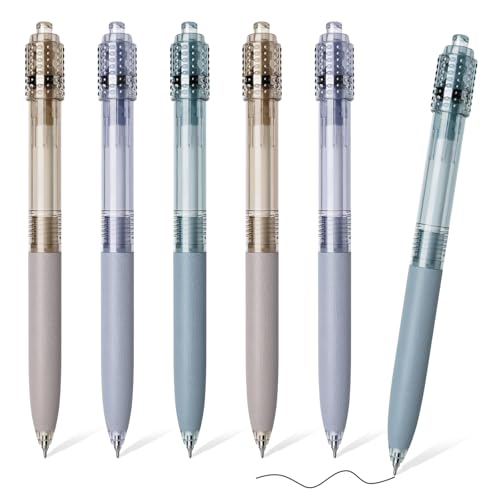 BAYTORY 6 bolígrafos retráctiles de tinta negra 0.5 mm miniatura 1