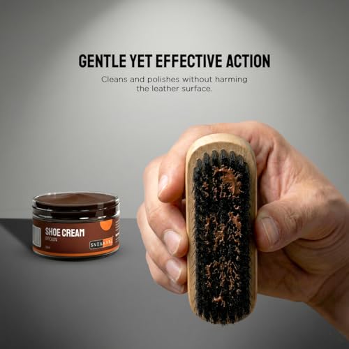 Image of Sneakare Leather Shoe Care Brush with Natural Wood Handle & Nylon Bristles