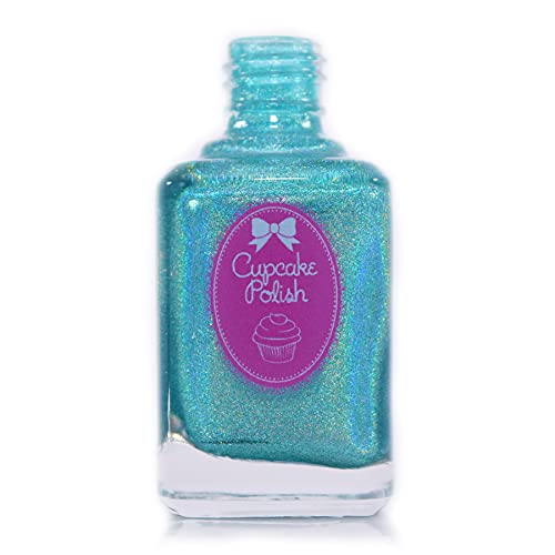 Water You Doing? - teal blue holographic nail polish by Cupcake Polish