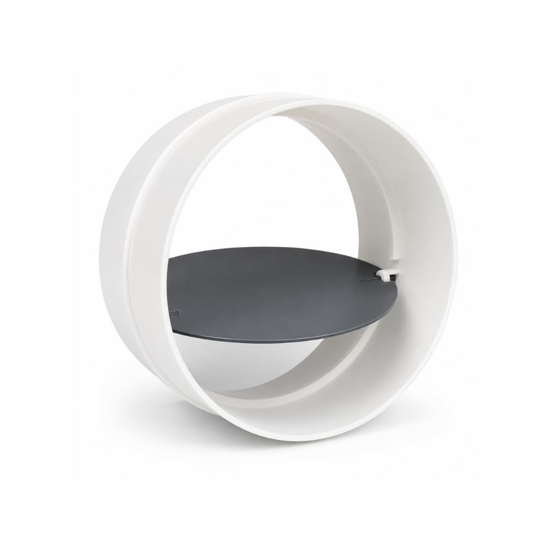 Fantronix 100mm Circular Duct Connector with Backdraught Shutter – 4” Non-Return Damper for Ventilation Ducting & Extractor Fans