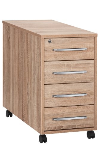 MAJA-Möbel Anstell-Rollcontainer 1714 5525 | In Sonoma-Eiche | 43 x 75 x 80 cm - 17145525 MAJA-Möbel Anstell-Rollcontainer 1714 5525 | In Sonoma-Eiche | 43 x 75 x 80 cm