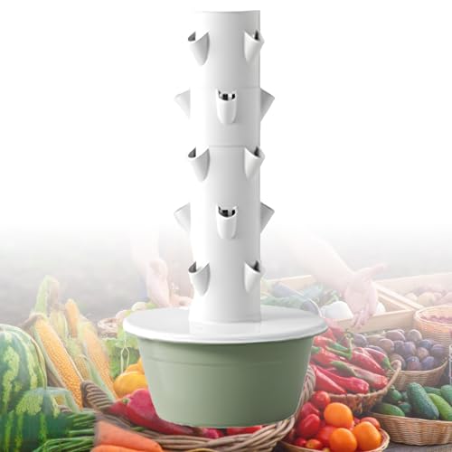 Tour Hydroponique Potager Vertical Système de Culture Hydroponique Tour Hydroponique Verticale Mangez ET Récoltez Immédiatement Convient Pour la Plantation Hors SOL en Intérieur,green-5-Layers