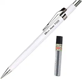 Lapiseira Pentel Sharp P200 0.5Mm Branca + Grafite, Pentel, Sm/P205-Wm, Branca