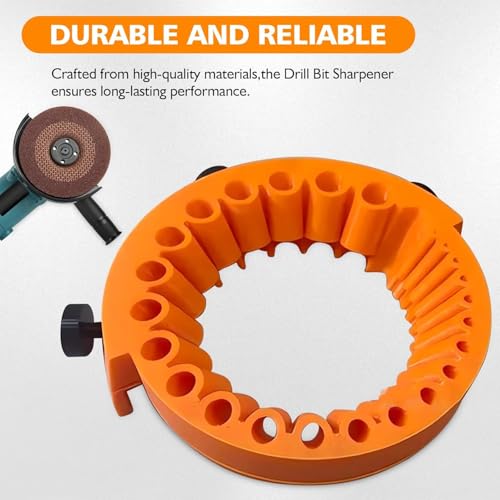 Image of AASONS Drill Bit Sharpener For 4inch (115mm) Angle Grinder Utility Attachment Multi Drill Bit /Screwdriver Tip Sharpening Tool For Full Size 0.5-13mm Drill Bits, Universal Drill Sharpener