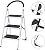 SAVICOS 3-Step Ladder Folding Step Stool Ladder with Handgrip and Anti-Slip Wide Platform Multi-Use for Household and Office 330lbs Capacity