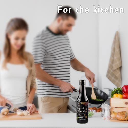 Yuho Organic Black Vinegar Organic Cereals Fermentation Chinkiang Vinegar Usda Eu Organic, Less Salt, Kosher, No Artificial Add, Vegan 10.14 Fl Oz(300Ml) #TOP5