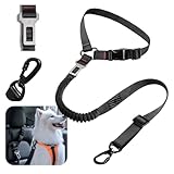 Spigen Cintura Sicurezza Cani Auto, Universale [Anti-Groviglio] Guinzaglio per Cani da Auto, Moschettone Rotante a 360°, Regolabile fino a 138cm, Accessori Auto per Tesla Model Y/3/X/S - 1 Pezzo