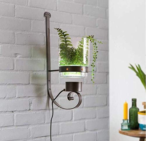 Applique murale LED en métal noir et interrupteur pour intérieur raffiné