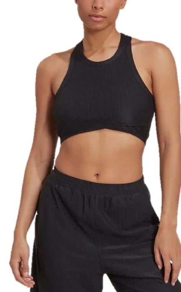 adidas Damska koszulka na ramiączkach do studia jogi, Czarny, XL