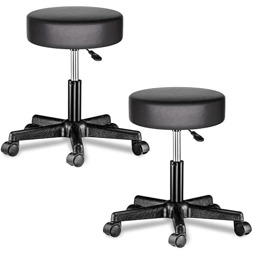 CASARIA 2er Set Rollhocker Höhenverstellbar – Ansicht 1