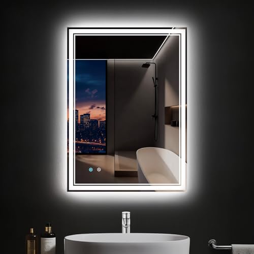 LED Bathroom Mirror with Anti-Fog & Dimmable Backlit