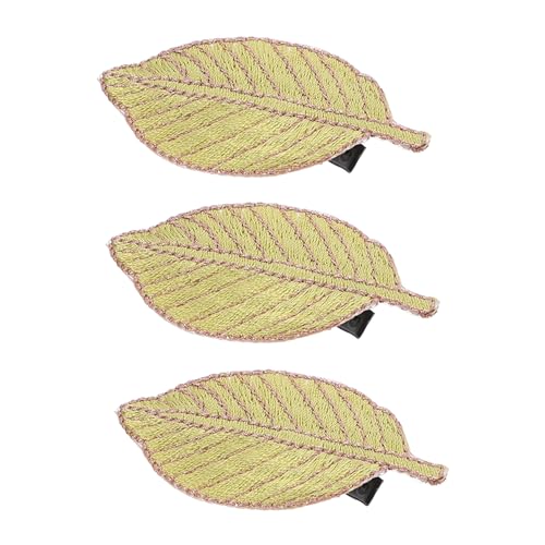 Sosoport 3 Piezas Clips de Pelo Forma de Bordados para Niñas Accesorios para Cabello Resistentes y para Peinados y