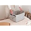 Brabantia - Foldable Laundry Basket - Compact Storage Box - Water Resistant Coating - Multi-Functional - Laundry Hamper - Bathroom - Collapsible - Grey - 9 Gal