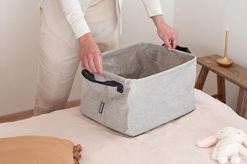 Brabantia - Foldable Laundry Basket - Compact Storage Box - Water Resistant Coating - Multi-Functional - Laundry Hamper - Bathroom - Collapsible - Grey - 9 Gal by Brabantia - Image 6