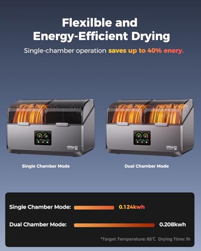 Image of Creality Space Pi X4 Filament Dryer, 4 Spools Filament Dry Box with Dual-Chamber Heated Storage, Max 85℃ Temerature, Independent Temperature Control for PLA, PETG, ABS, TPU, Nylon, ASA