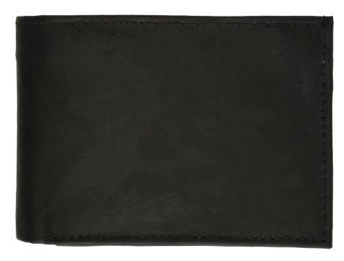 MARSHAL Mens Slim Bifold Cowhide Leather Wallet with Id Window3