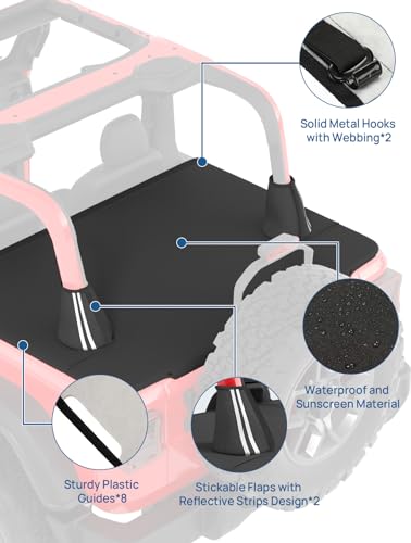 Image of JOYTUTUS Tonneau Cover for Wrangler JL 2-Door 2018-2026 - Waterproof Trunk Cargo Cover | Roll Cage Protection | Easy No-Tool Installation