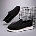 XKOWUO Mens Shoes Slip On Loafers Boat Walking Casual Shoes Non-Slip Lightweight Breathable Fashion Driving Gym Office Work Sneakers Black White Size 9.5