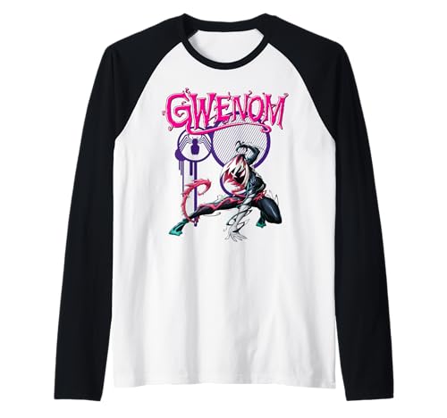 T-shirt Baseball Spider-Man Gwenom Marvel Raglan pour Fan de Comics