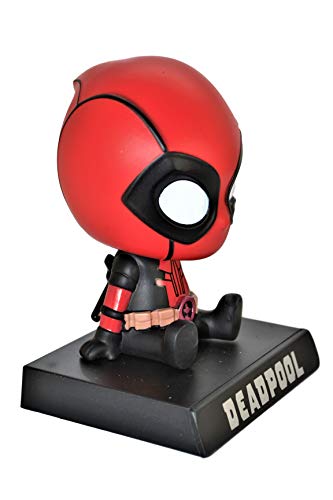 Deadpool Bobble Head Figure Cell Phone Holder Car Dashboard Office Home Accessories Ultra Detail Doll .